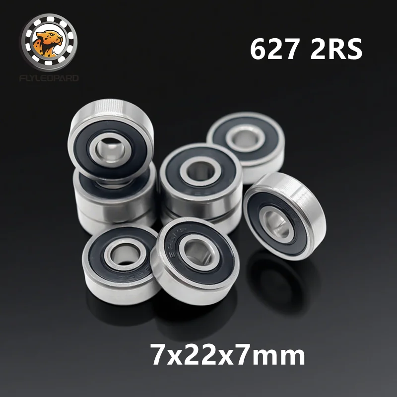 1/2/4/6/8/10PCS 627RS 7x22x7mm Bearing Rubber Sealed 627 2RS for the Drive Shafts of Household Appliances and Printing Equipment