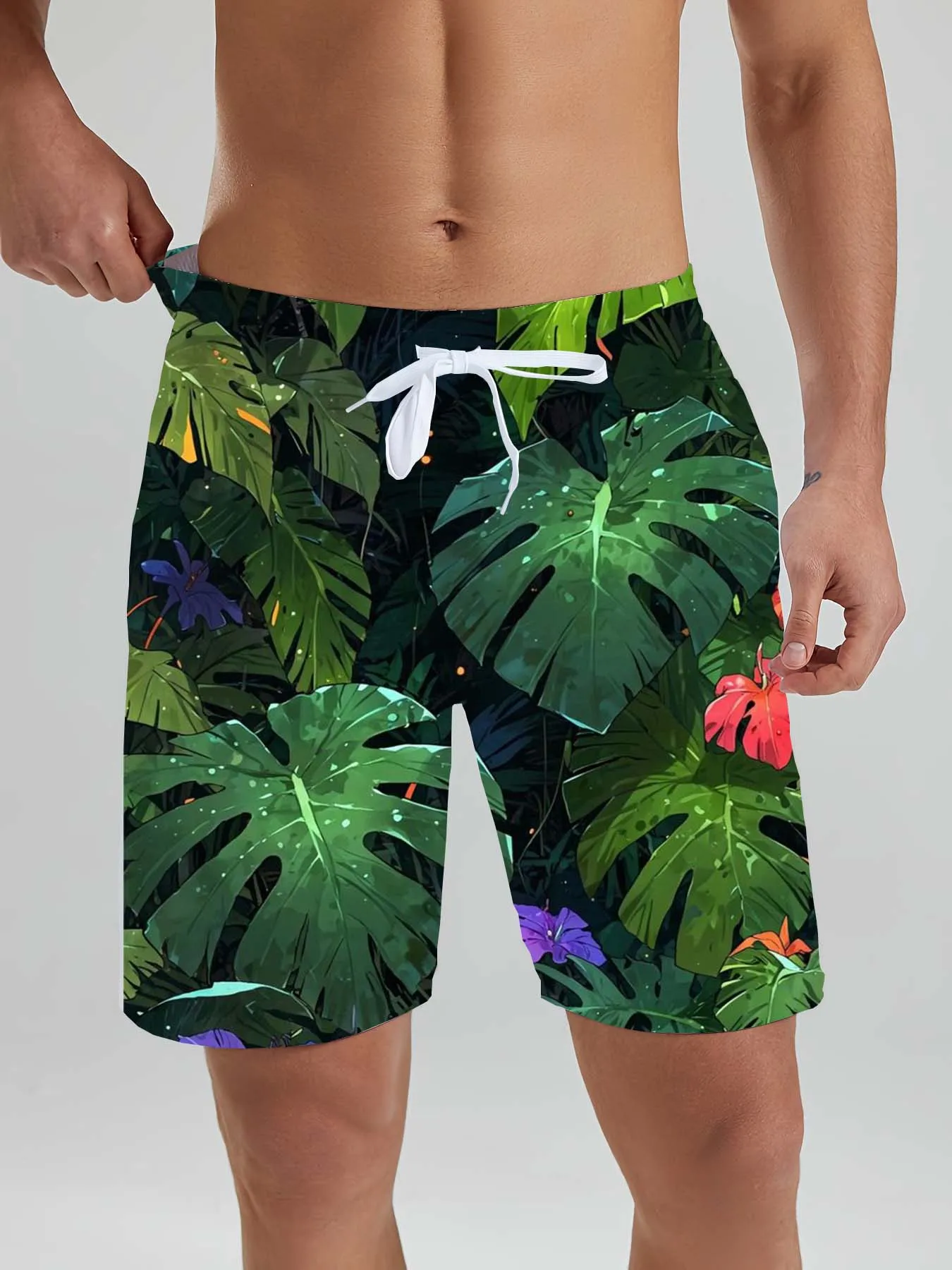 Adult Men's Beach Pants for Street Casual Wear 3D Printed Shorts for Summer Breathable Beach Swimsuits Fitness Shorts