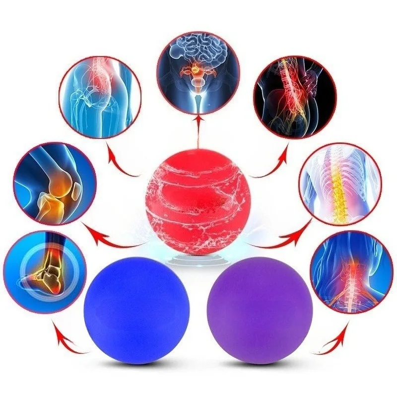 Fitness Lacrosse Single Ball Silicone 6.3CM Massage Ball Muscle Relaxation Head Foot Leg Body Workout Recovery PortableEquipment