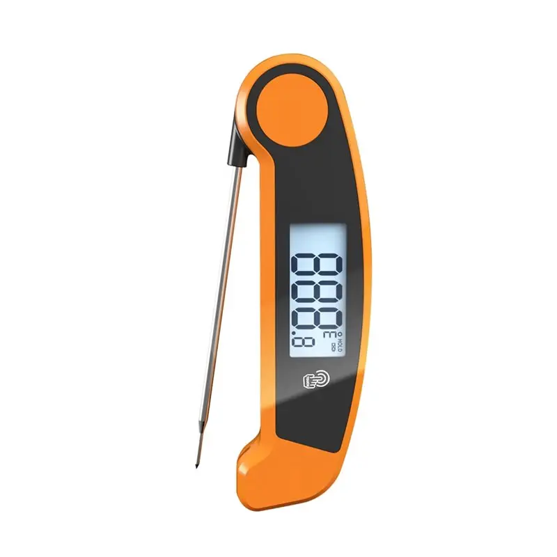 AB34-Digital Meat Thermometer With Foldable Probe, Instant Read Kitchen Thermometer For BBQ Grill Cooking
