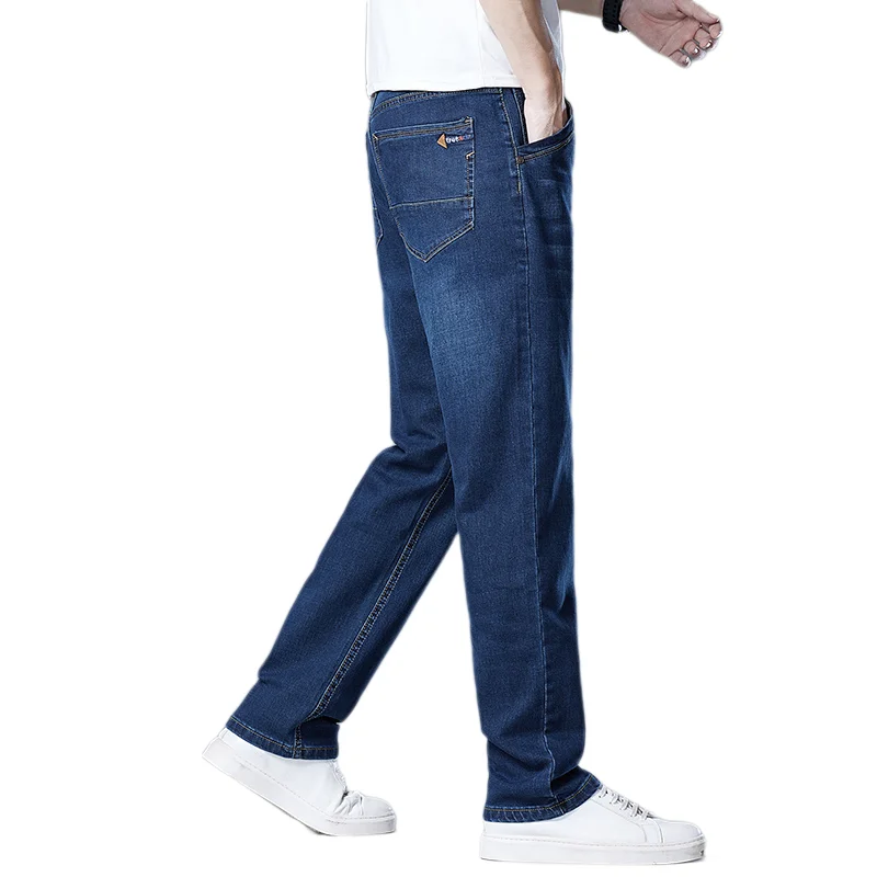 2024 Spring and Autumn New Styles Men's Slim Fit Stretch Cotton Jeans High-end Versatile Straight Business Jeans for Men