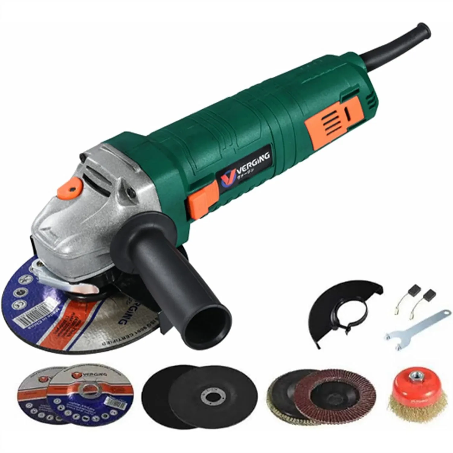 

7.5-Amp 4-1/2 Inch Angle Grinder with Variable Speed, Grinding, Polishing & Rust Removal, Non-Slip Handle
