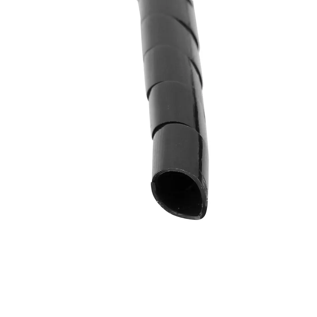 1Pcs Flexible Spiral Tube Cable Wire Wrap Computer Manage Cord Black 4mm ID 5mm OD 5Meters Long