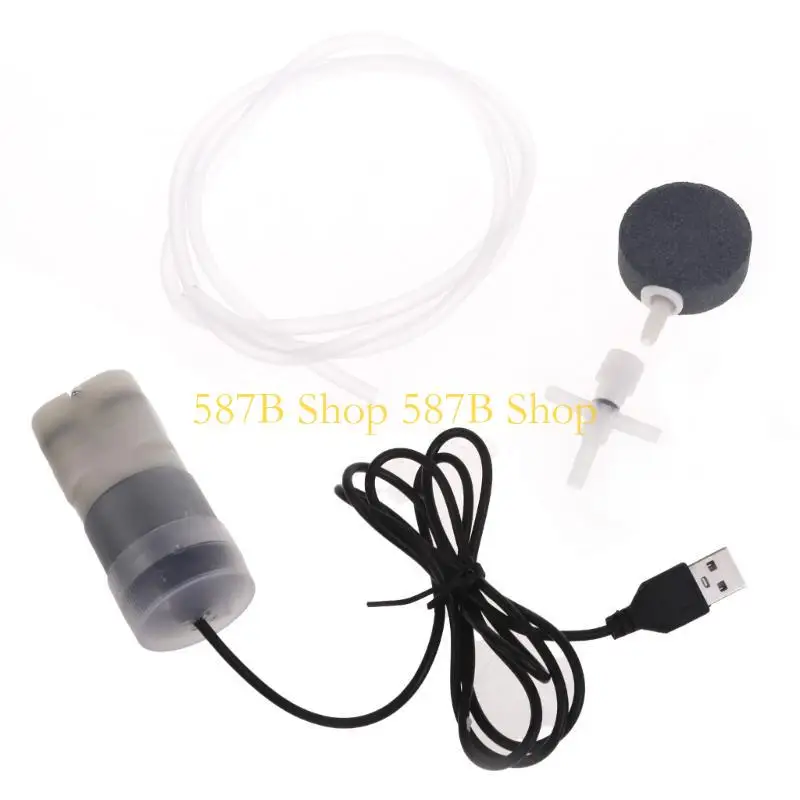 587B USB Aquarium Air Pumps Portable Fish Aran Pump يضخ ضاغط الهواء Aerator Aerator هادئ مضخات الأكسجين