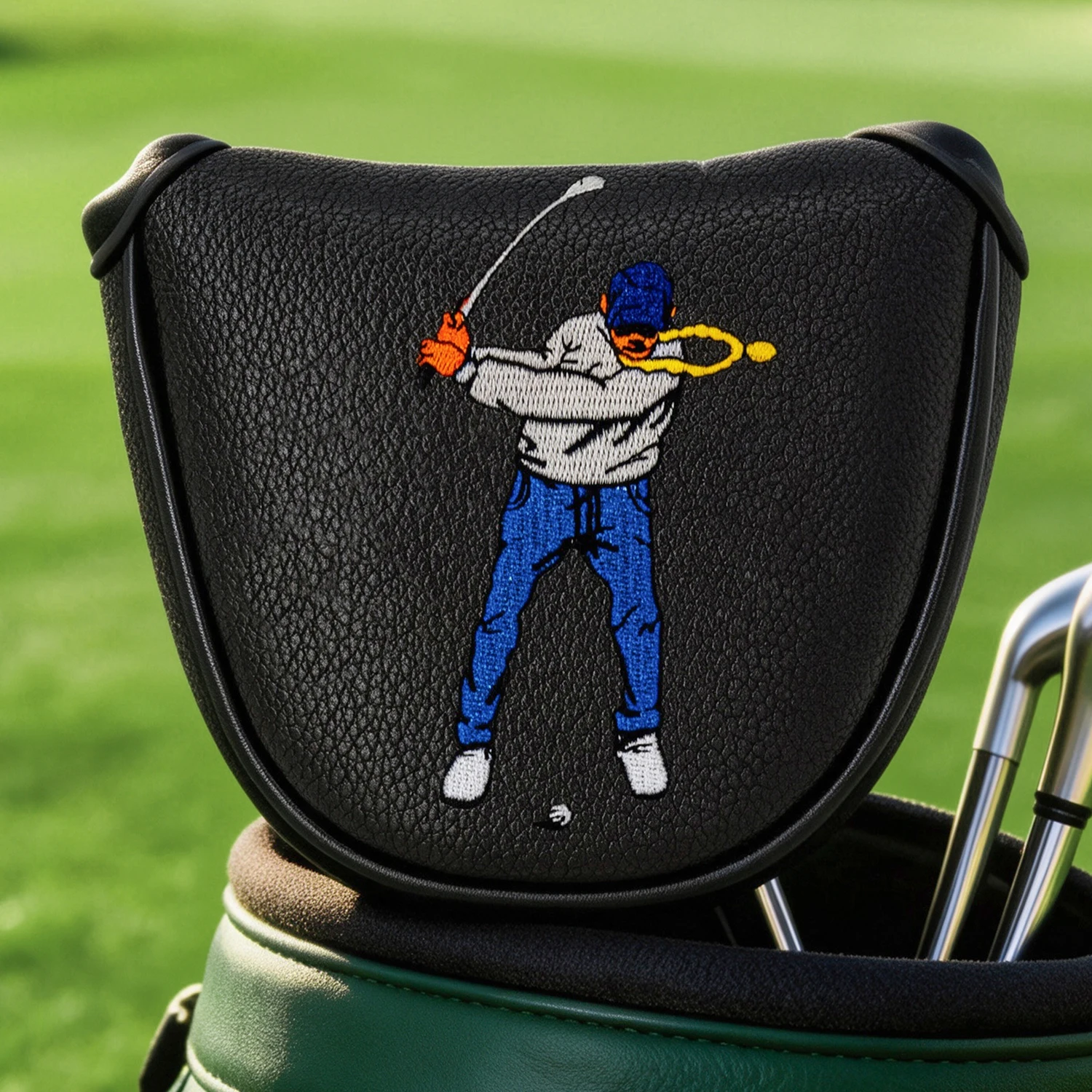 1個入り、マレット型ゴルフパターヘッドカバー。白／黒のゴルフ - Golf Clubs のレビューと価格