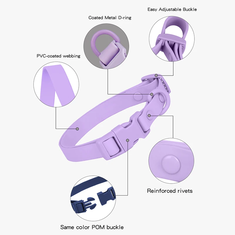 방수 PVC 방수 방수 방수 세탁 가능, 모든 사이즈 애완견 목걸이 세트, CP442럭셔리 패션