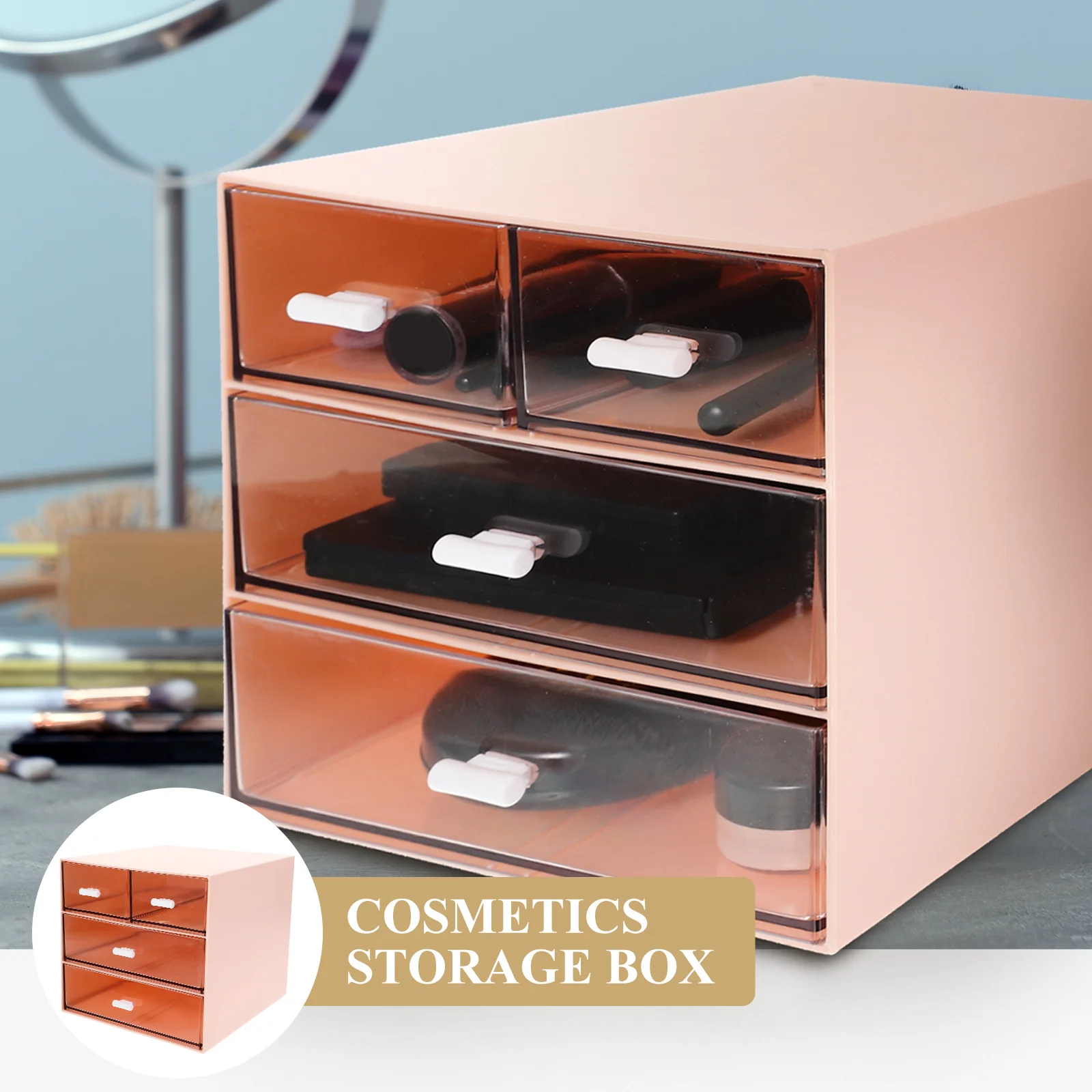 

Multi Layer Box Organizer Desktop Drawer Plastic Container for Office Desk Desktop Organizer Shelf Home Accessories