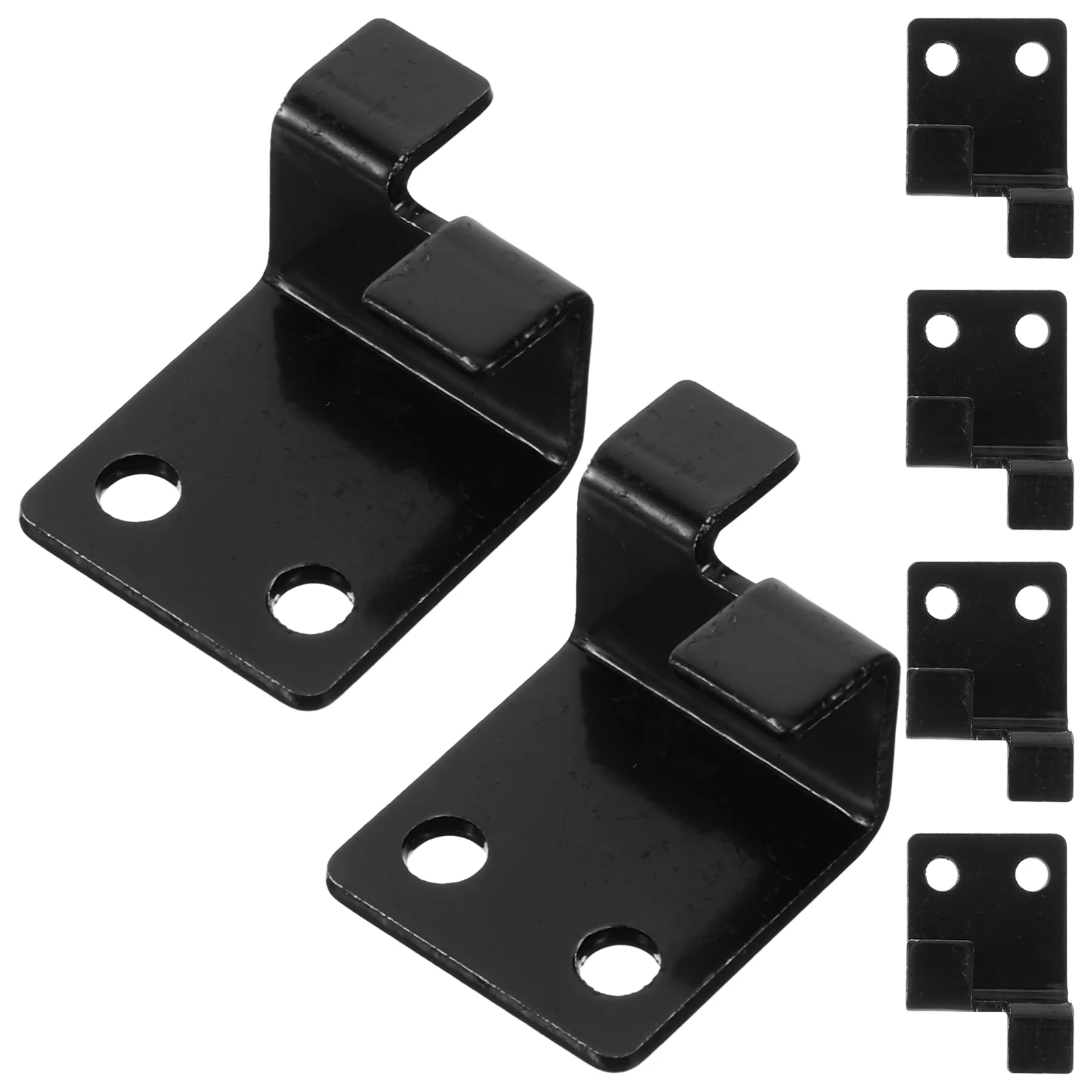 

6pcs Mirror Bracket Black Stainless Steel Wall Mounted Tile Display Stand Heavy Duty Mirror Hooks