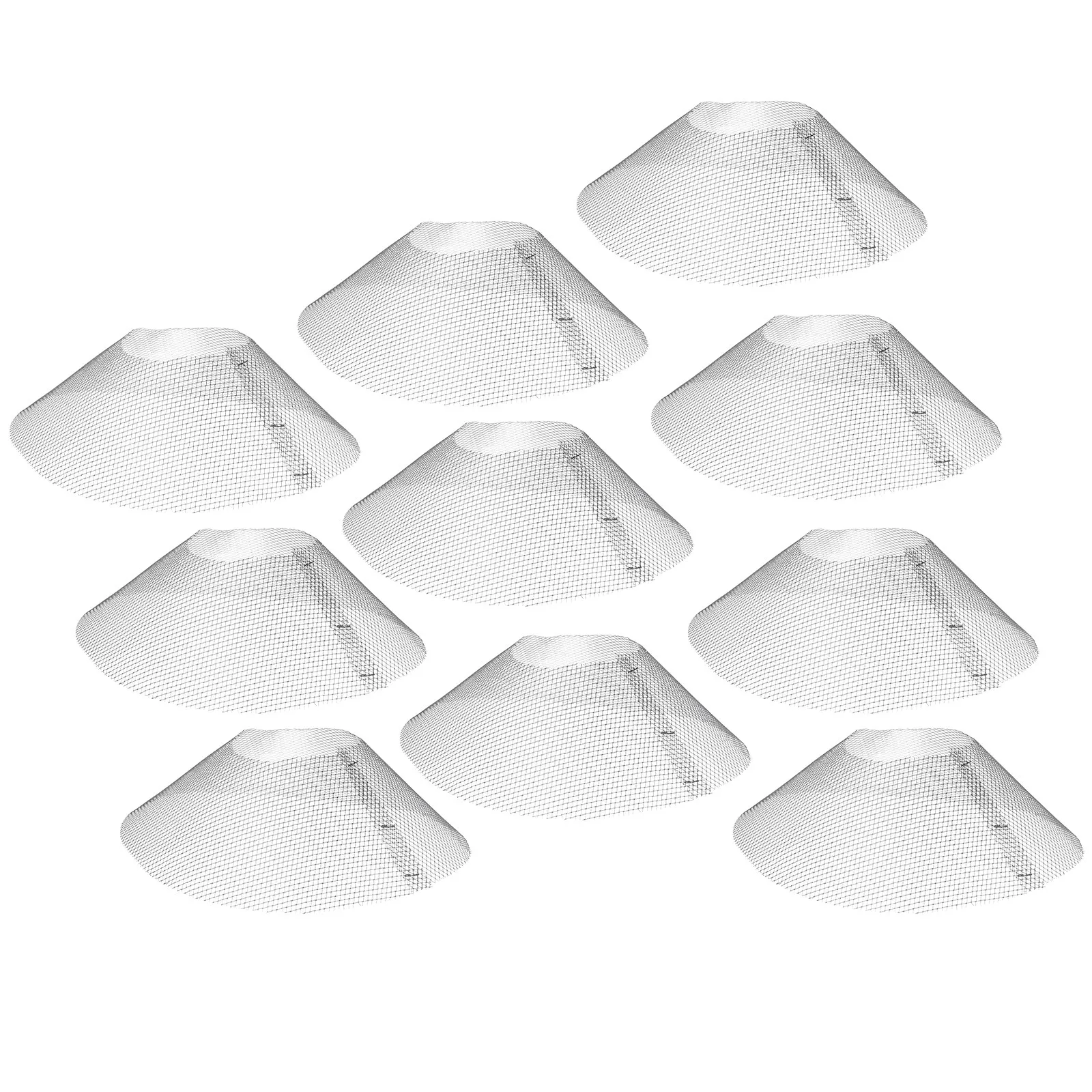 

10Pcs Range Hood Bowl Shape Filter Net High Quality Metal Mesh Cooker Hood Filter Kitchen Supplies Replacement Grease Mesh Net