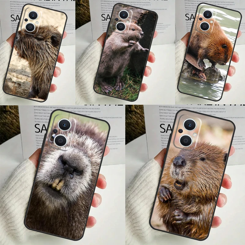 Animal Beaver Case For OPPO Reno 8T 4Z 5Z 8 10 11 Pro 4 5 6 7 Lite OPPO Find X6 Pro X3 X2 X5 Lite Cover