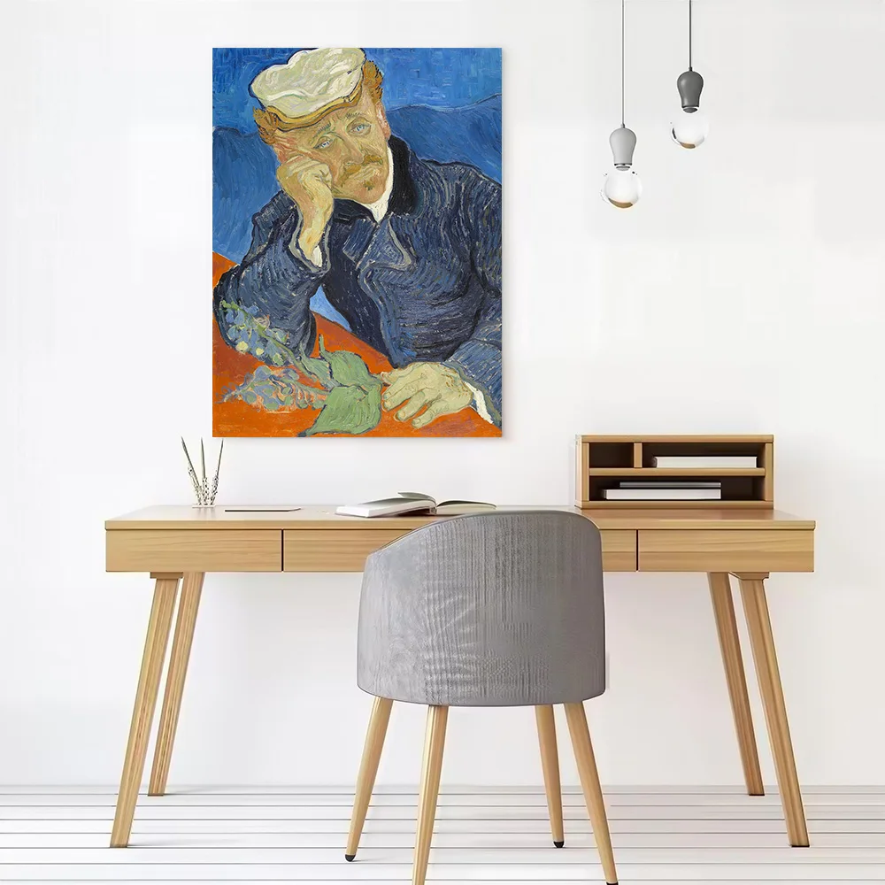Portrait of Doctor Gachet By Van Gogh Poster Canvas Wall Art Personalized Print Modern Painting Perfect Gift for Vintage Decor