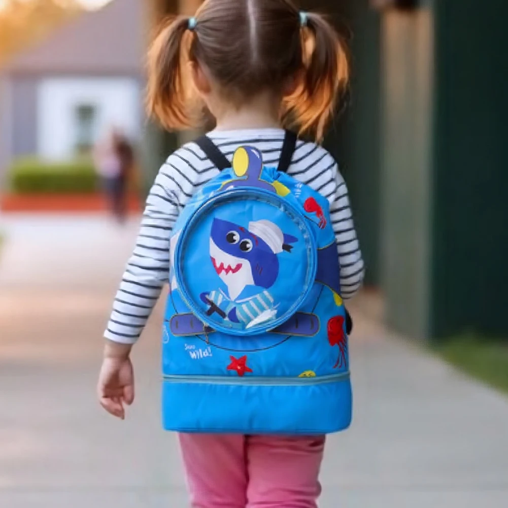 Детский рюкзак для плавания с отделением для сухого и влажного плавания, сумка для хранения плавания, спортивная спортивная сумка на шнурке для бассейна, дорожный рюкзак с отделениями для обуви