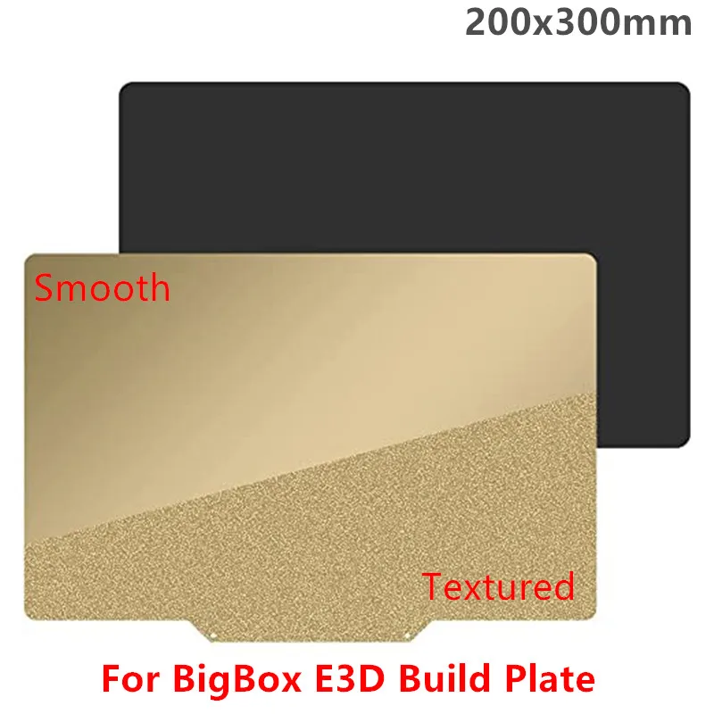 

ENERGETIC PEI Flex Plate Double Side Textured/Smooth PEI Powder Coated Spring Steel Magnetic Bed 200x300mm For BigBox E3D