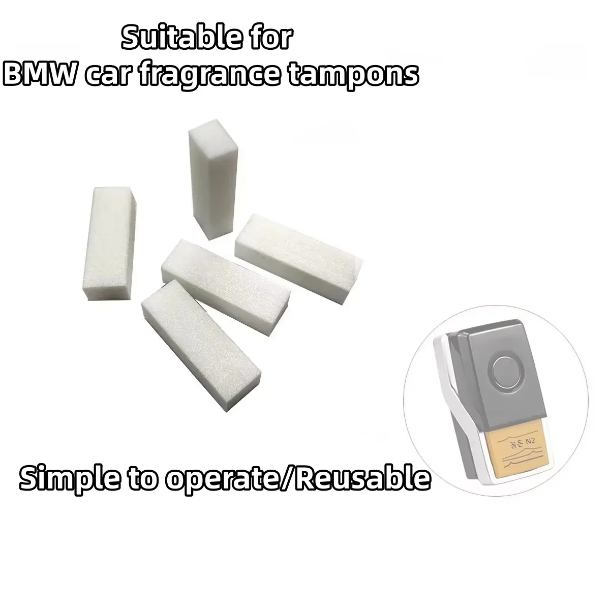 

20pcs For BMW Ambient Air Fragrance Cotton Pads - Refill for X3/X5/X7/3/5/7 Series Aromatherapy Cartridge