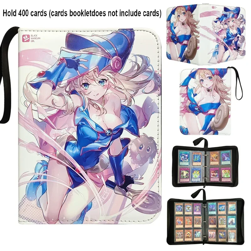 400 pezzi Yu Gi Oh Black Magician Girl Album di carte Mappa Cartella con lettere Raccoglitore Notebook Collezione di giochi Regalo Giochi giocattolo