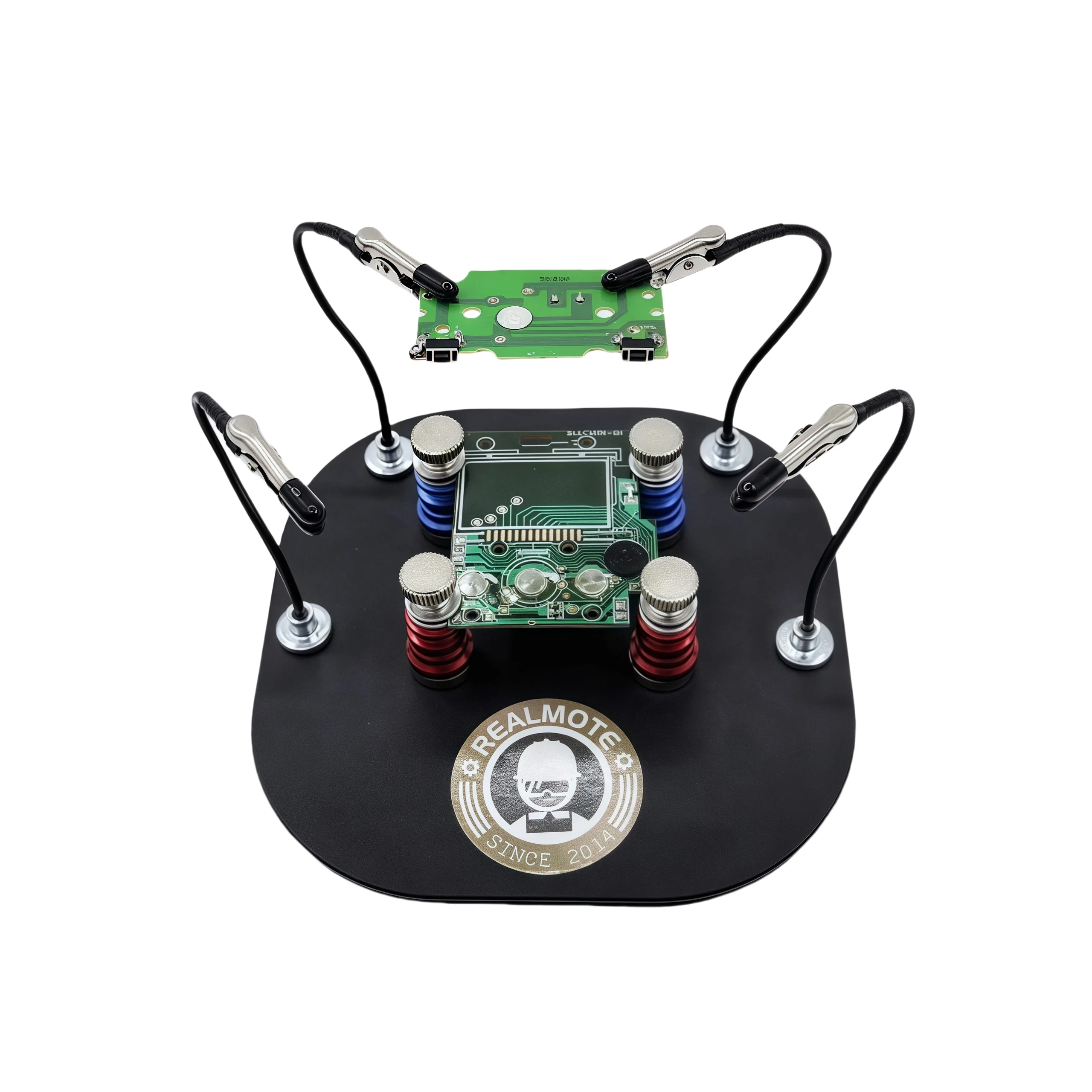 منصة لحام حامل PCB عالمية مع دبابيس مغناطيسية تركيبات الأخدود مقاطع قابلة للانحناء للإصلاح الإلكتروني للوحة الدوائر