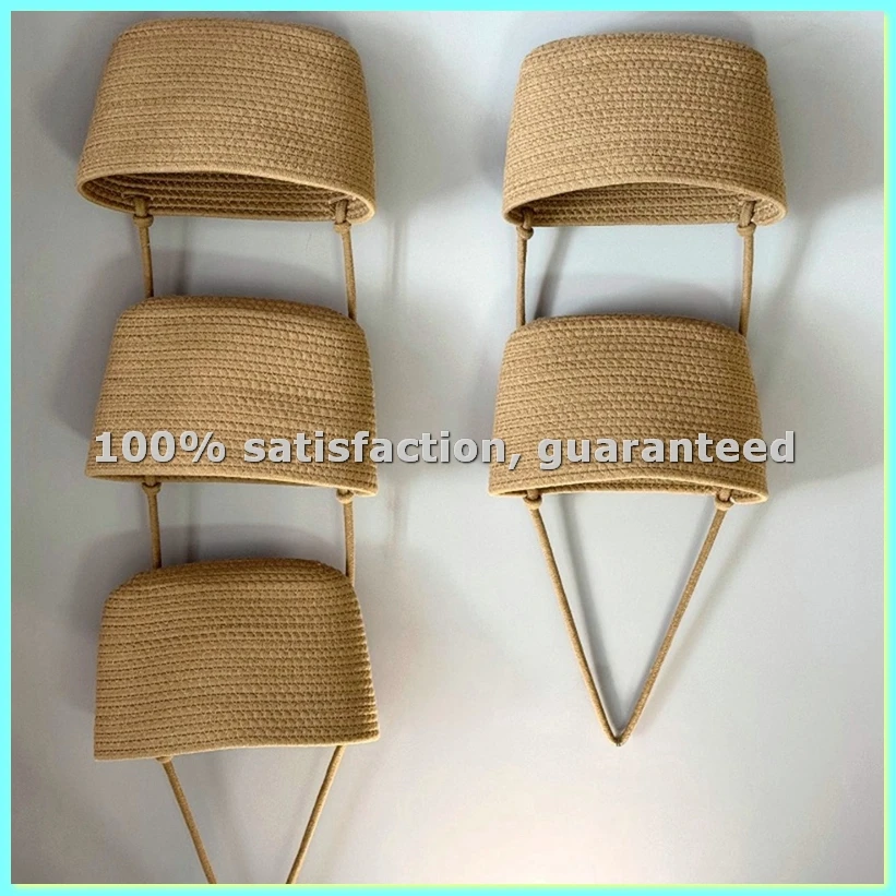 Household Wall-Mounted Storage Basket, Three-Layer Hanging Woven Basket, -3-AD23