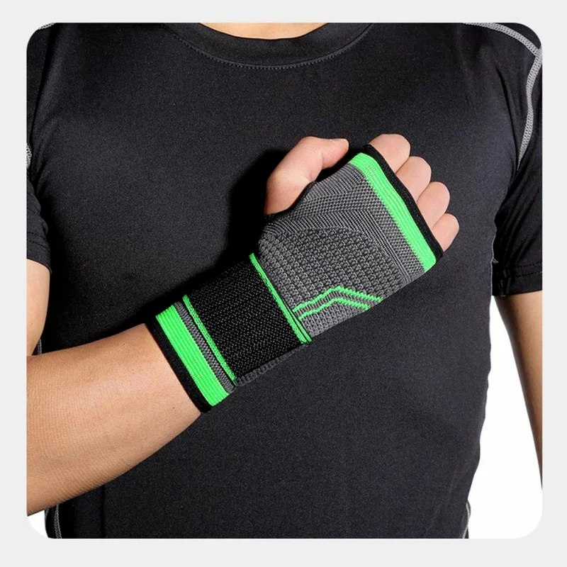 Compression Wrist Brace with Pressure Belt Sport Protection Wristband Knitting Pressurized Wrist and Palm Brace Bandage Support