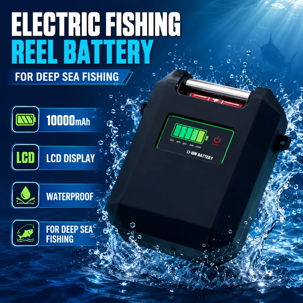 Electric Fishing Reel - Akumulator do elektrycznego kołowrotka wędkarskiego 14.8V