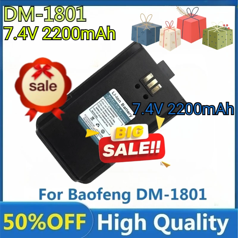 

Для Baofeng DM-1801 Walkie Talkie DM1801 BF-H6 радио новый высококачественный сменный аккумулятор 2200 мАч