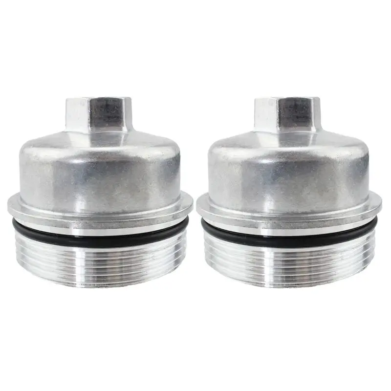 

Plain 2X Engine Oil Cooler Filter Cap For Chevy Cruze Aveo Sonic Trax Opel Astra Zafira 55353325 55593189 5650963
