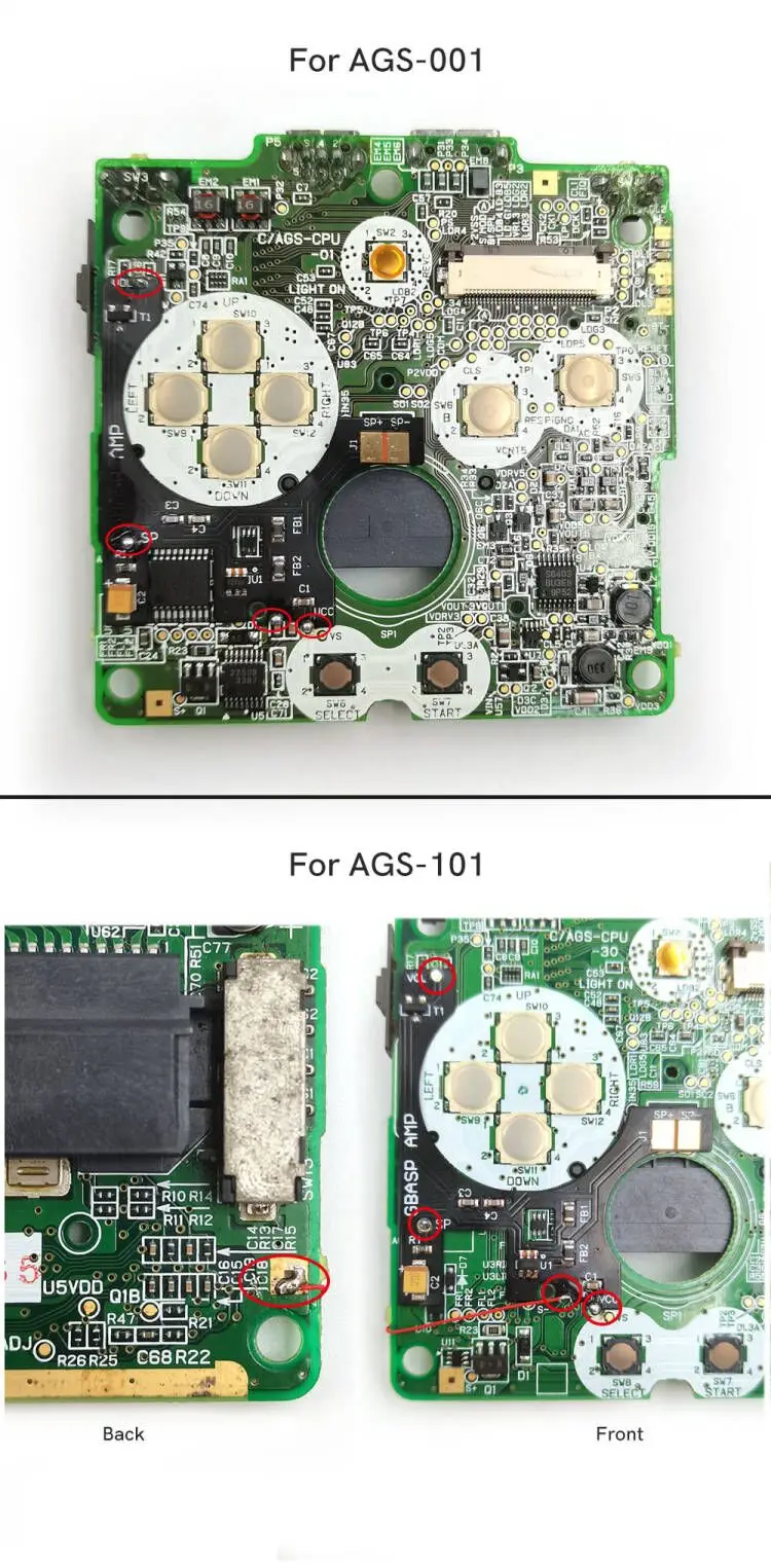 Amplificateur de haut-parleur sonore pour GBA SP AGS-001/101 Volume Up Tech Medals Mod FPC Cable Board Remplacements Rotterdam es