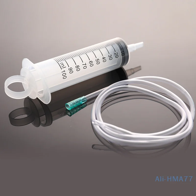 1pcs 100ml Large Capacity Syringe Reusable Pump Measuring With 1m Tube Feeding