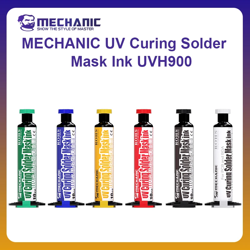 MECHANIC OFFICIAL UVH900 Paint Oil UV Curing Solder Mask Ink For BGA PCB Motherboard Repair Prevent Corrosive Arcing Repair Tool
