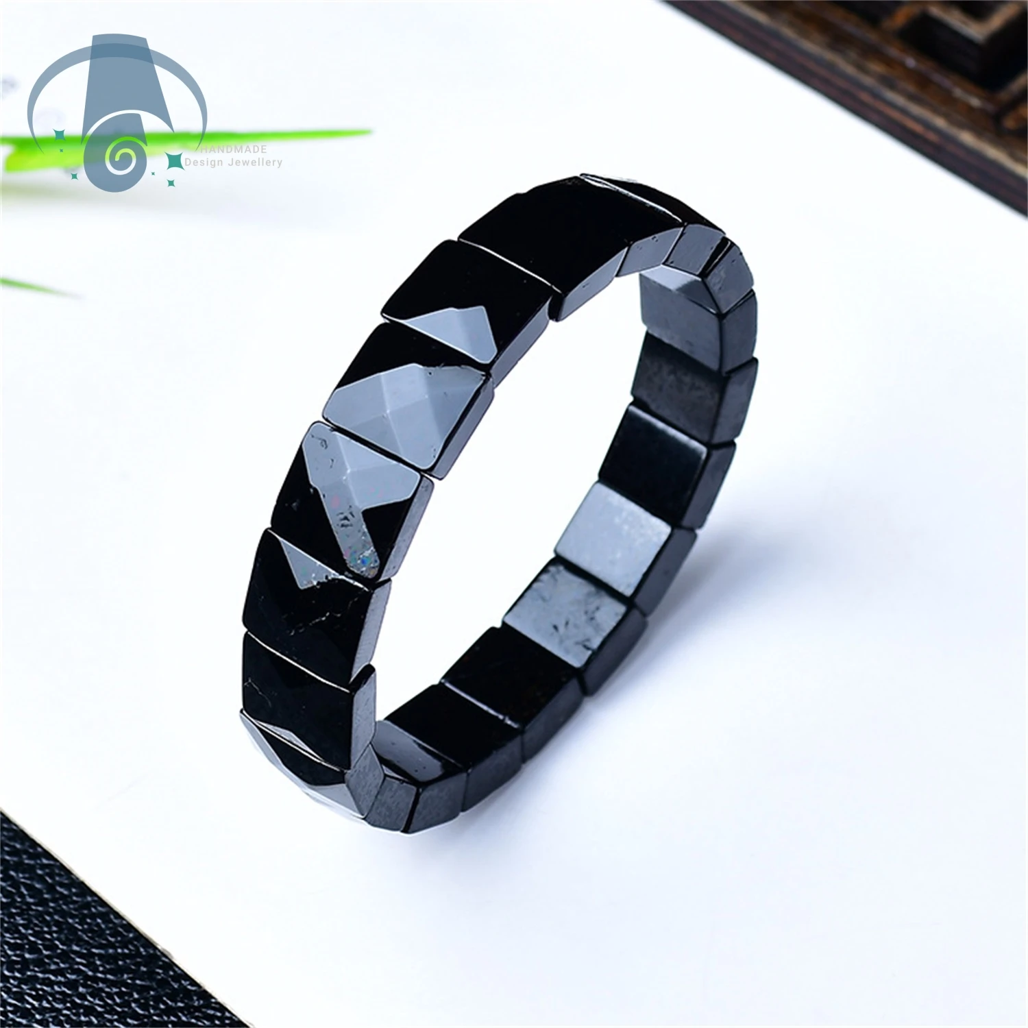Natural Black Obsidian Bracelet Smooth Polished Stone Energy Protection Healing Crystal Jewelry for Women Men Yoga Meditation 2