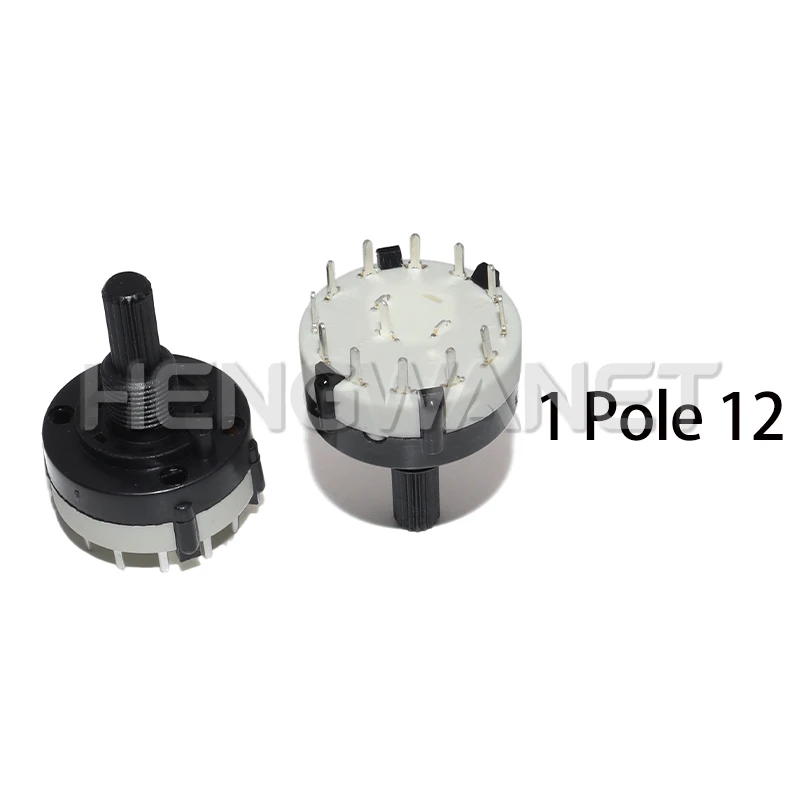 RS26 1 Pole Position 12 Selectable Band Rotary Channel Selector Switch Single Deck Rotary Switch Band Selector