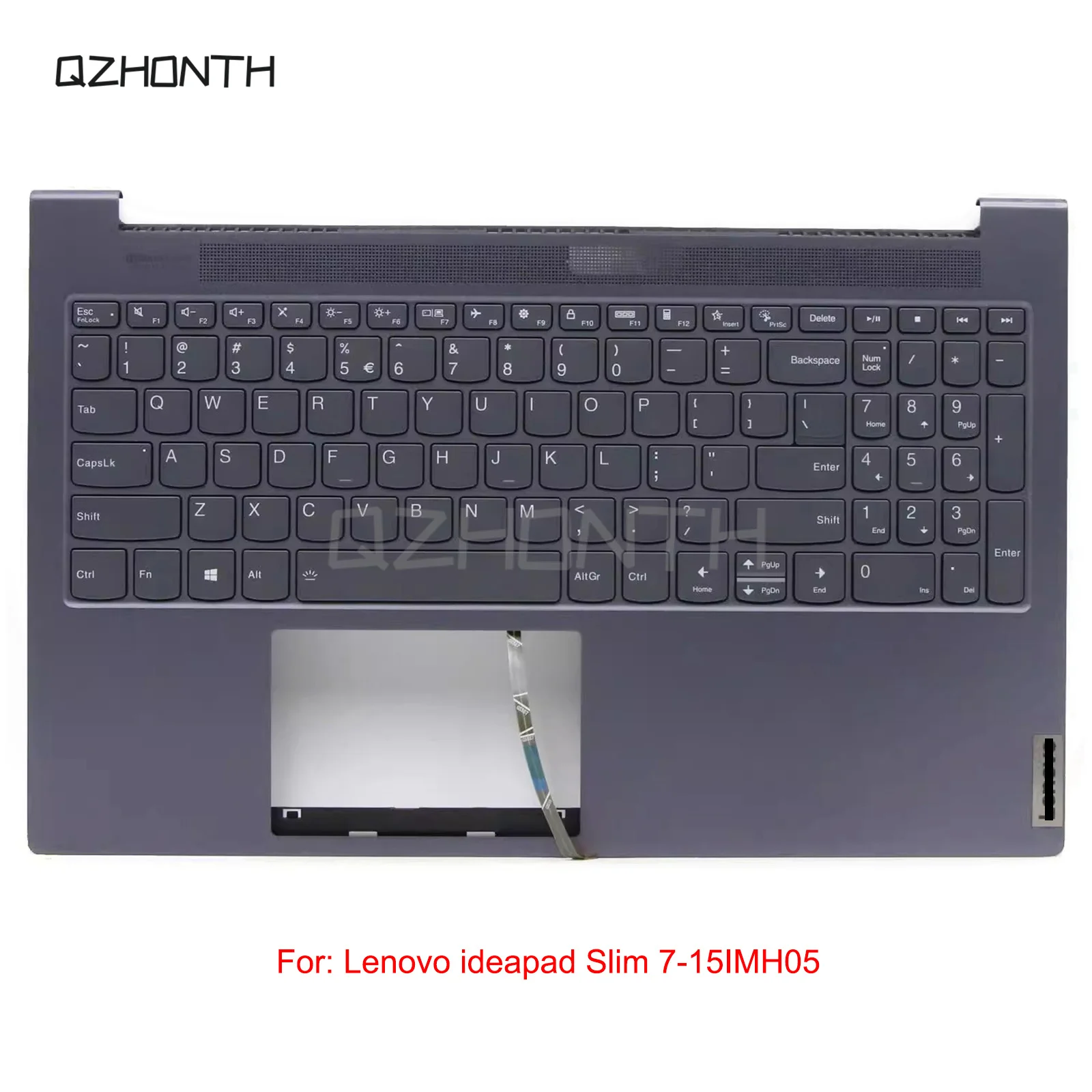 New For Lenovo ideapad Slim 7-15IMH05 Palmrest with US Keyboard 5CB0Z31249 (Gray) 15.6