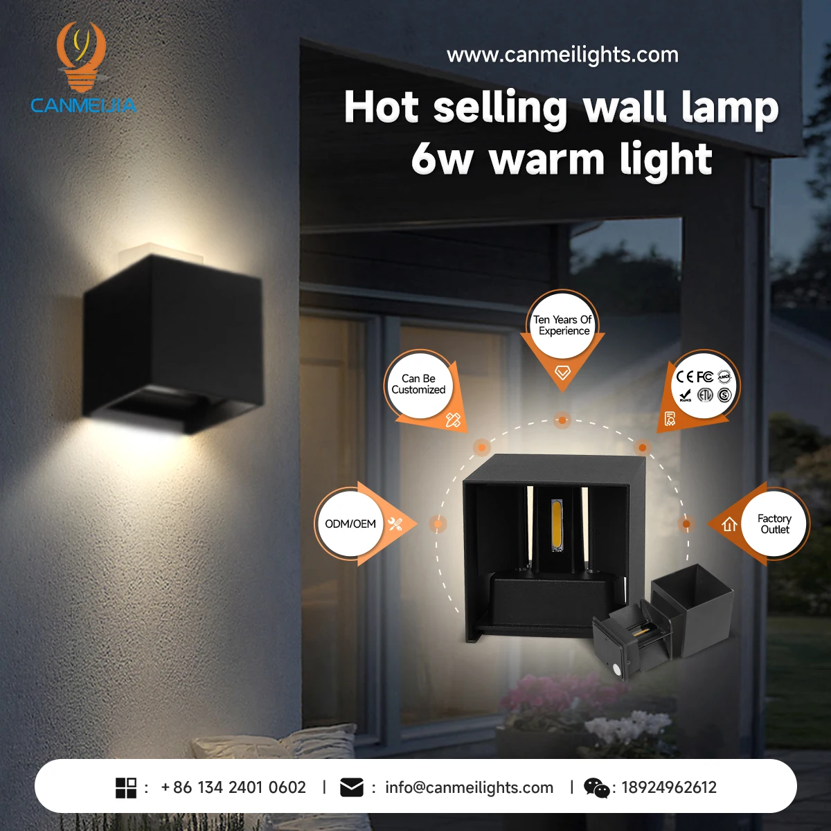 

LED Wall Sconces 4Pack 12W Modern Indoor Wall Lamp, Black Up Down Wall Mount Lights for Living Room Hallway Bedroom Decor
