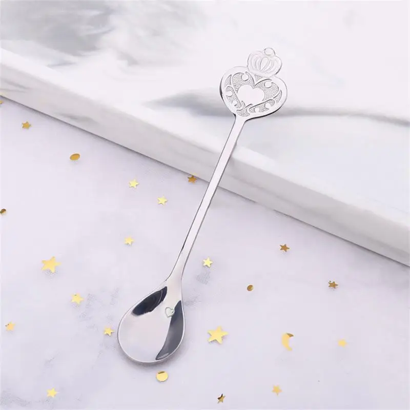 1/5PCS Coffee Stir Spoon Crown Stainless Steel Vintage Creative Tableware Honey Birds Nest Dessert Accompanied Gift Spoon