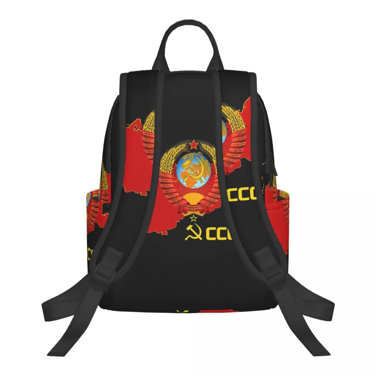 USSR Hammer And Sickle CCCP Russian Soviet Flag Student Backpack School Bag Travel Daypack for Boys Girls Bookbag Shoulder Bags