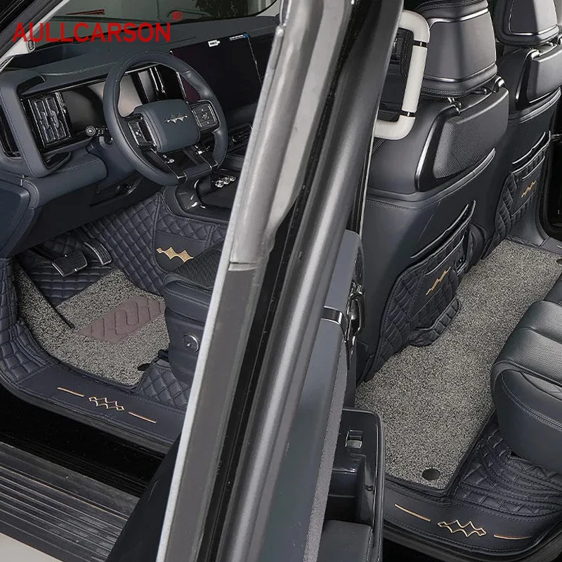 

For BYD Leopard 5 2023 2024 Double Layer Car Floor Mats Custom Foot Pads Salon Carpet Coverage Interior Accessories