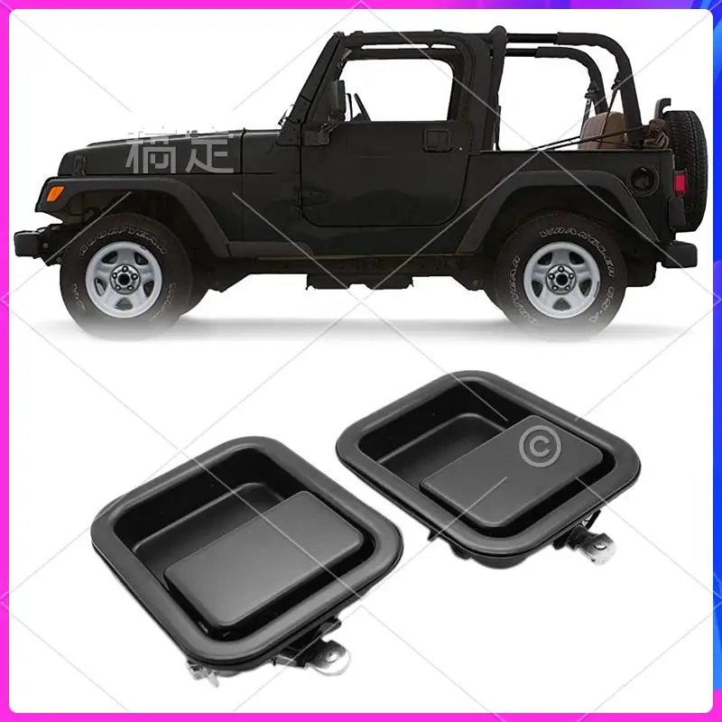 

AR-Metal Front Exterior Door Handle Set Full Door Type 55176382AE 55176383AE For 1987-2006 Jeep Wrangler TJ L YJ