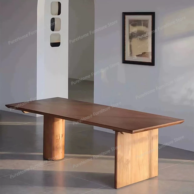 

Nordic Medieval Tea Table Large Board Modern Minimalist Dining Table Negotiation Design Home Furniture Mesa De Comedor XY40CZ