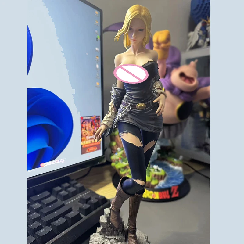 30cm Anime Lazuli Dragon Ball Action Figure Glamour Android 18 Sexy Figure Double Head Statue PVC Doll Collection Toys Gifts