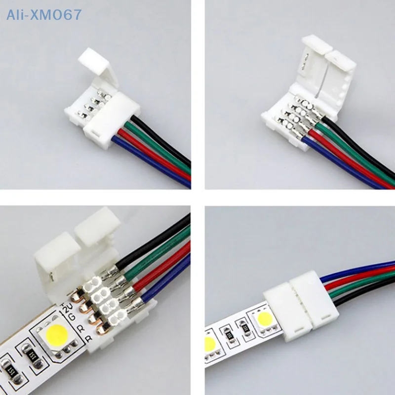 كابل موصل شريط تمديد LED RGB ، مشبك سلكي ، 5 ، 4Pin ، من RGB