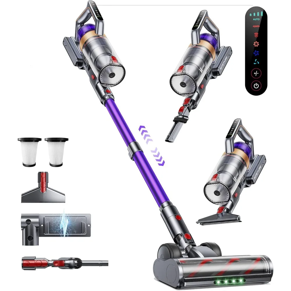 

Cordless Vacuum Cleaner, 550W 45KPA 60 Mins Vacuum Cleaners for Home, Stick Vacuum with Powerful Suction, Wall Mount Charging Do