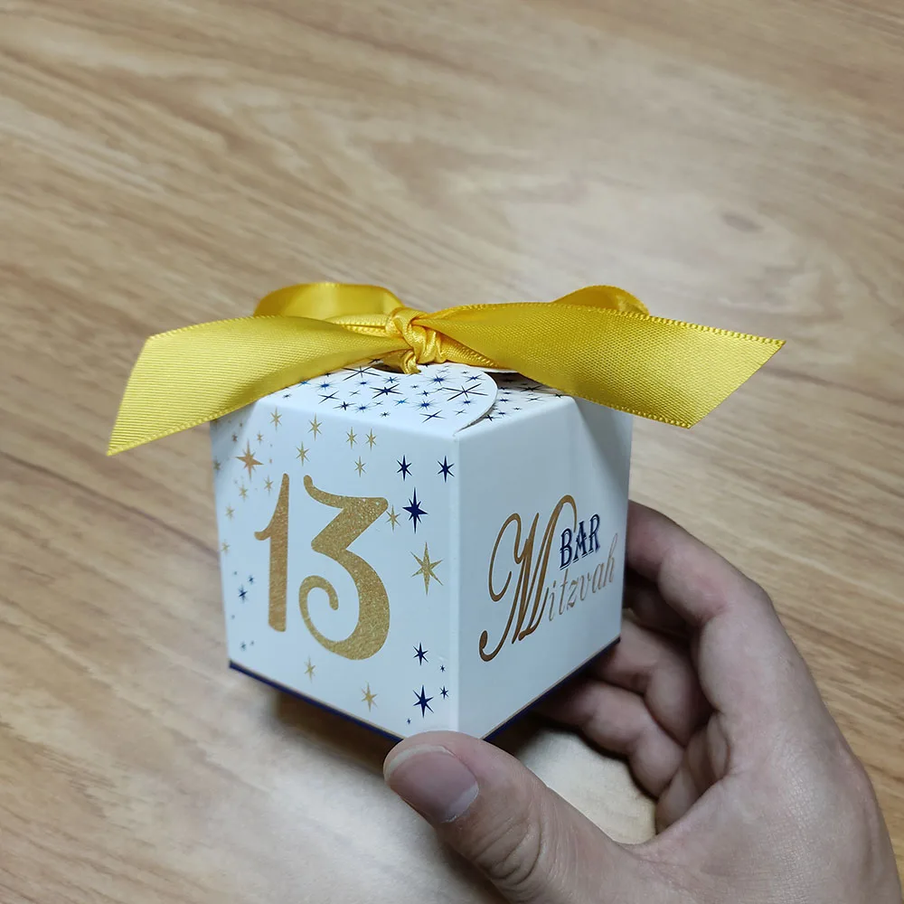 20 Stück Kinder Mädchen Fledermaus Mizwa Party bevorzugen Mini Papier Gast Geschenk Süßigkeiten Box rosa Junge Baby Dusche Taufe Zeremonie Ereignisse Dekor – Detail 4