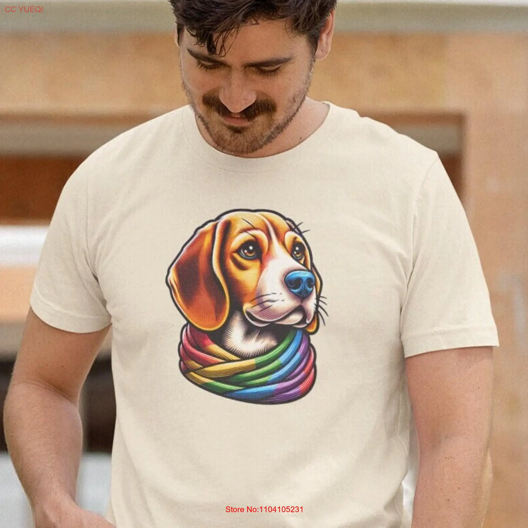 LGBT Beagle Pride T Shirt Rainbow Dog Proud LGBTQ Parade Ally Softstyle long or short sleeves