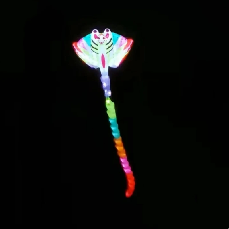 Led ray kite flying 15m soft inflatable kite factory kite for adults kite string linee Outdoor toys Luminous lifter kite fun koi