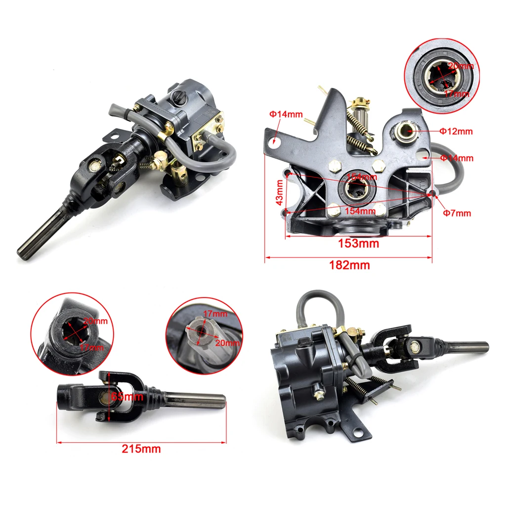 Reverse Gear Transmission Assembly And 19.8cm Big Shaft Drive Reverse Gear Transfer Case For 125cc 150cc 200cc 250cc ATV