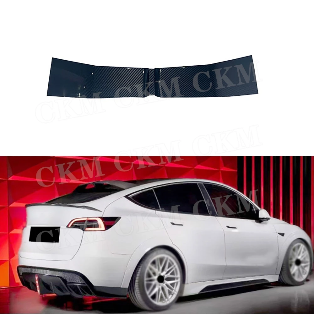 

Сухие комплекты кузова из углеродного волокна, автомобильный S-стиль, задний спойлер, аксессуары для Tesla Model Y 2020 2021 2022 2023, задний спойлер FRP