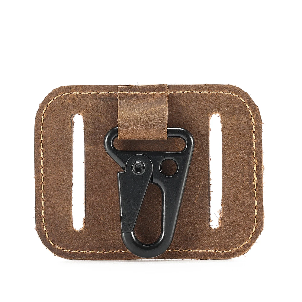 Porte-clés en cuir véritable fait à la main pour hommes peau de cheval clé de voiture bouche d'aigle ceinture strucportable nouveau