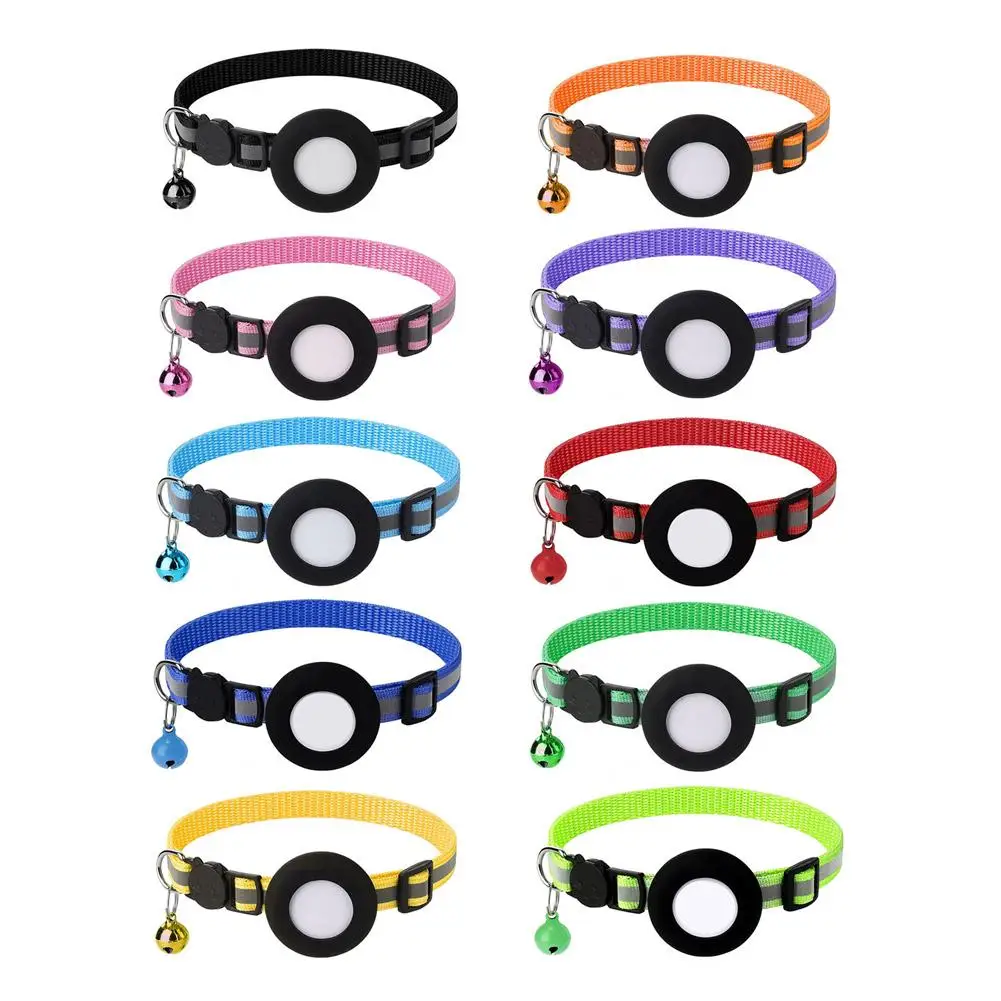 Air Tag Case Collar for Cats with Protective Case Tracker Anti Lost Positioning Reflective Dog Collars Pet Accessories