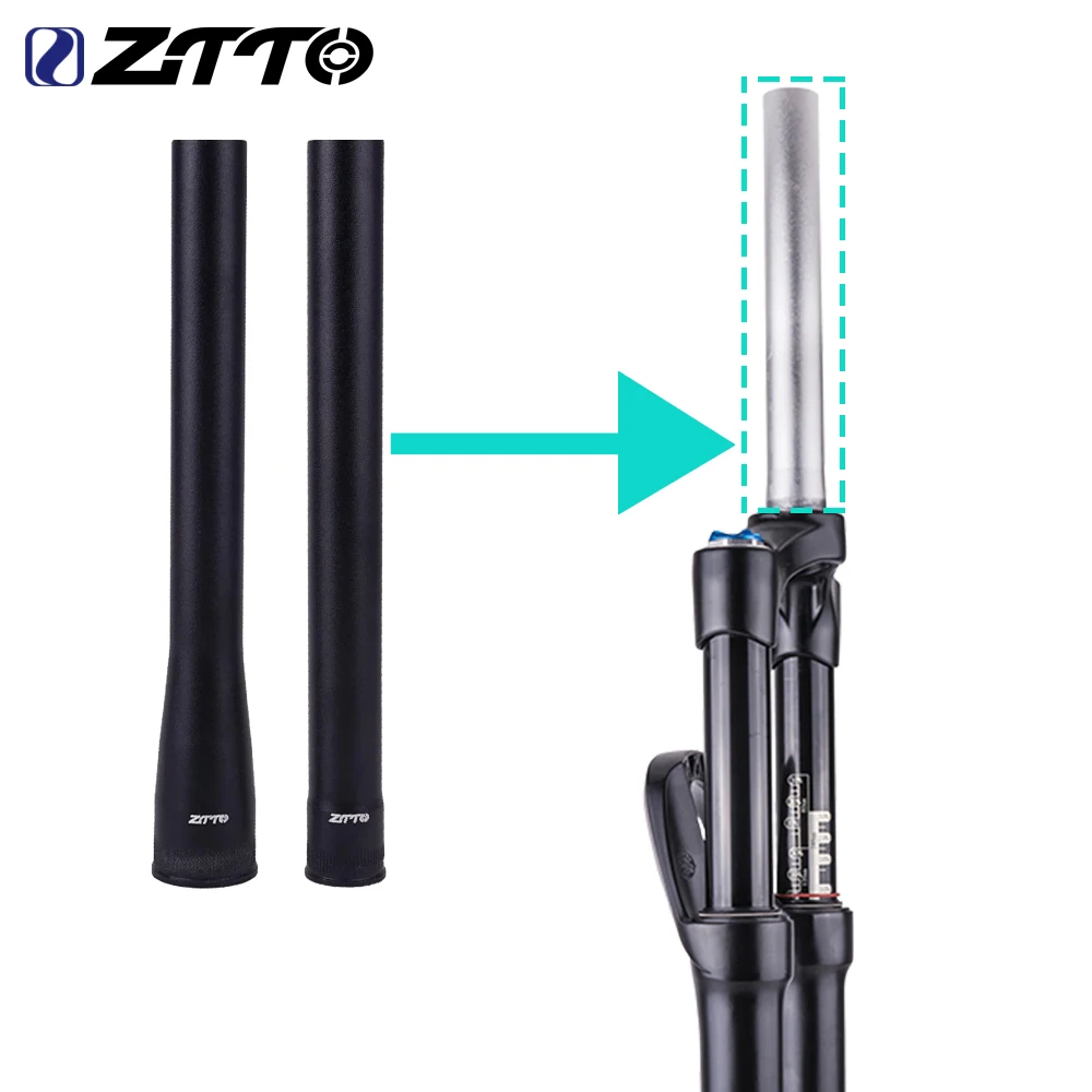 

ZTTO Велосипедная передняя вилка, головная трубка из алюминиевого сплава, MTB, дорожный велосипед, воздушная передняя подвеска, прямая коническая стоячая труба 1/2 1/8 28,6 мм