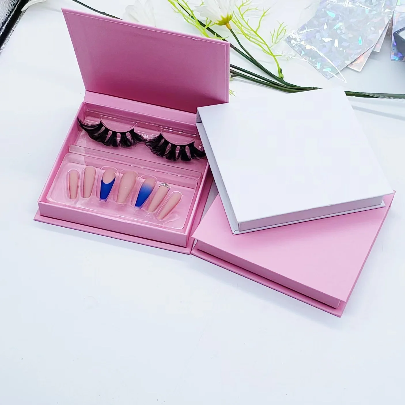 Nail Packaging Box Empty Custom False Nail Tips Cases Boxes custom logo