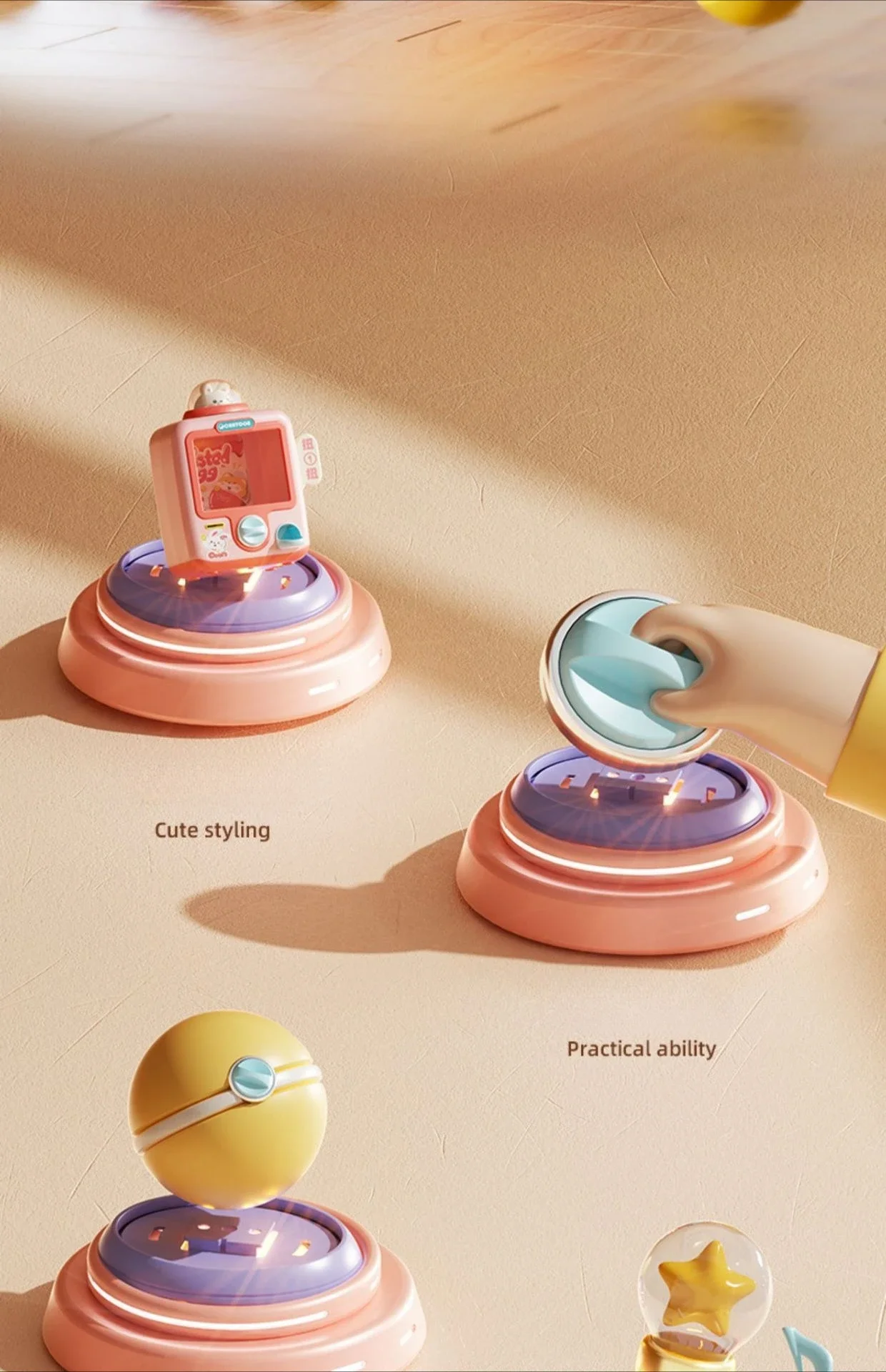 Kinder Desktop Spiel Maschine Überraschung Blind Ball Münze Spielen Spiel Mini Clip Puppe Klaue Arcade Maschine Kinder Geburtstag Weihnachten Geschenk – Detail 3
